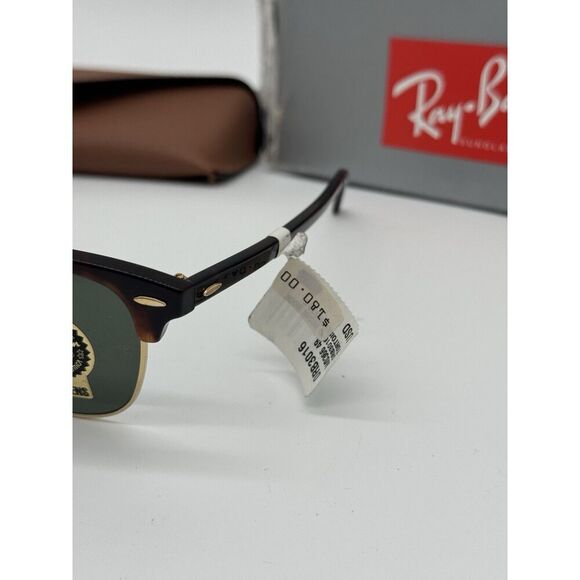 RAY-BAN RB 3016 W0366 HAVANA GOLD CLUBMASTER AUTHENTIC FRAMES SUNGLASSES 49-21 - Picture 3 of 12
